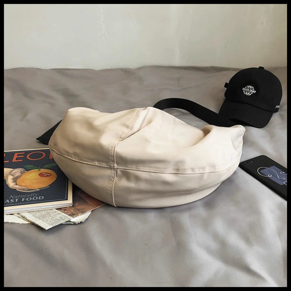 Women Canvas Messenger Bag Large Capacity Dumpling Bag