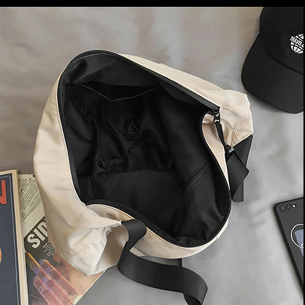Women Canvas Messenger Bag Large Capacity Dumpling Bag