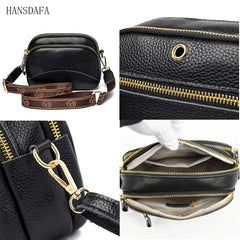 Leather Handbag Women Bag Solid Cow Women Shoulder Crossbody Bag