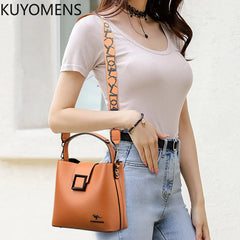 High Leather Shoulder Bag Women Crossbody Messenger Tote Bag