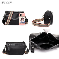 Women Leather Tote Bag High Cowhide Handbag Female Messenger