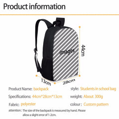 Border Collie Puppy Backpack Personality Double Shoulder Bags