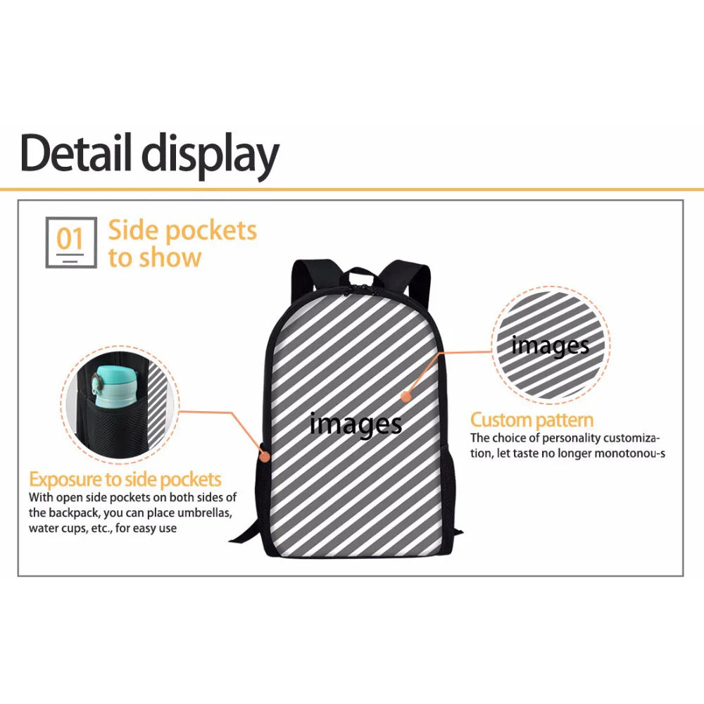 Border Collie Puppy Backpack Personality Double Shoulder Bags