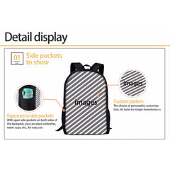 Border Collie Puppy Backpack Personality Double Shoulder Bags