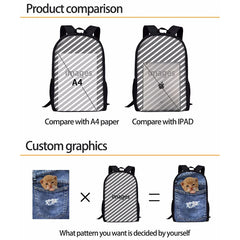 Border Collie Puppy Backpack Personality Double Shoulder Bags