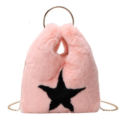 Winter Cross Body Bag for Women Faux Fur