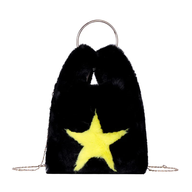 Winter Cross Body Bag for Women Faux Fur