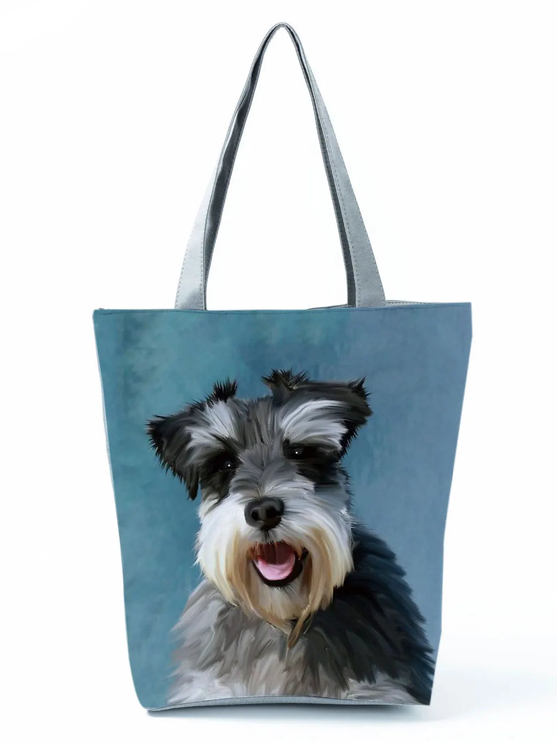 Schnauzer Dog Painting Handbag for Women Shoulder Bag Casual Shopper Tote
