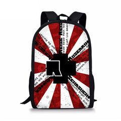 Music Rock Print Backpack School Supplies Laptop Rucksack Mochila