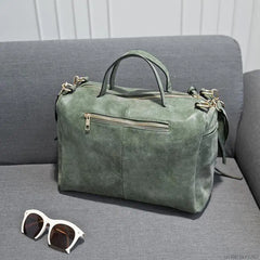 Nubuck Leather Shoulder Bag Vintage Crossbody Motorcycle Bag