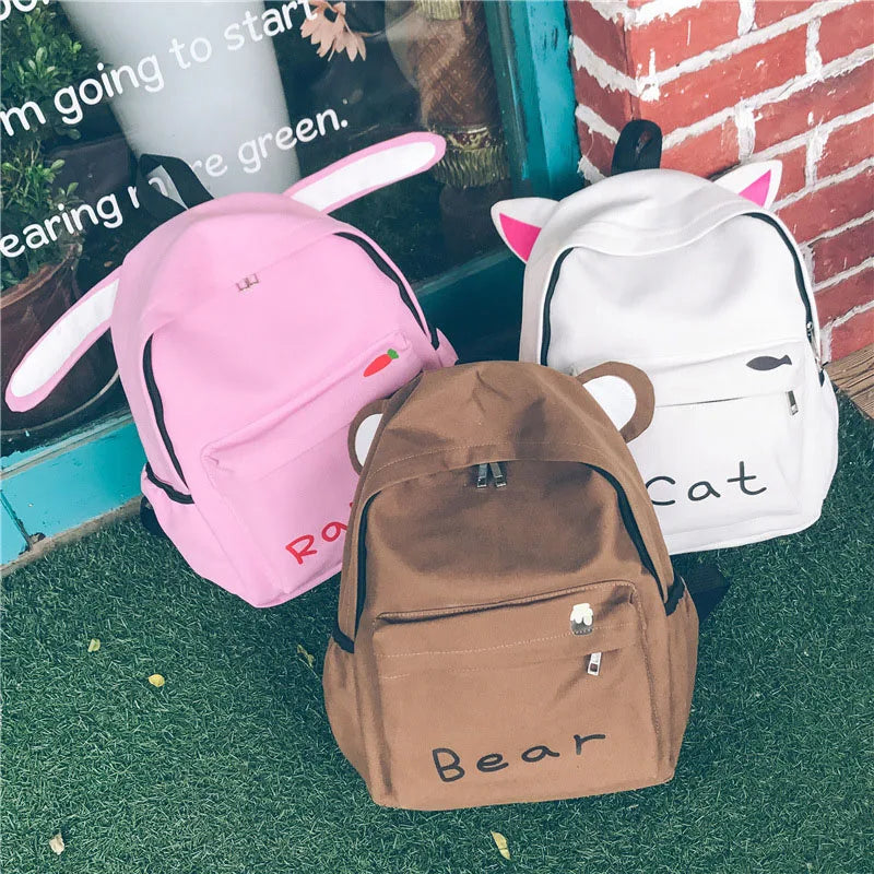 Canvas Backpacks Student Large Female Travel Backpack