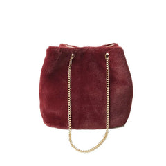Plush Fur Bucket Bag Crossbody Shoulder Bag