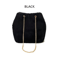 Plush Fur Bucket Bag Crossbody Shoulder Bag