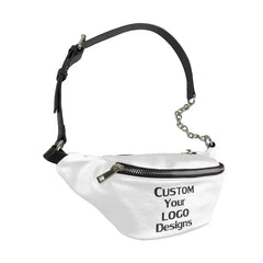 Unisex PU Chest Bag Hip Belt Fanny Pack Couple Zipper Pouch