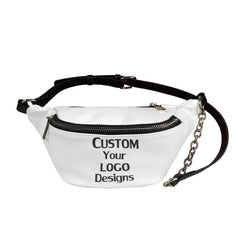 Unisex PU Chest Bag Hip Belt Fanny Pack Couple Zipper Pouch