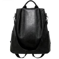 Women Brown Leather Travel Backpack Waterproof Shoulder School Bag