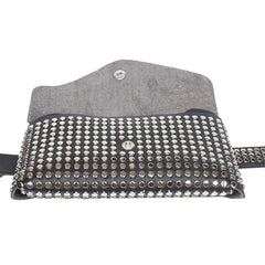 Women Waist Bag Punk Leather Belt Fanny Pack Rivet Hip Hop Waist Pack