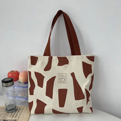 Canvas Shoulder Bag for Women, Large Tote Bag for College Students