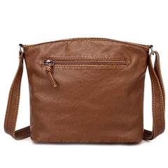 Soft Leather Messenger Bag for Women, Large Capacity Crossbody Bag