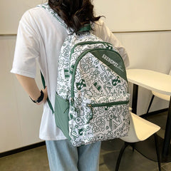 Large Capacity Graffiti Schoolbag for Boys and Girls