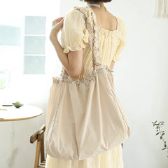 Large Capacity Nylon Shoulder Bag Casual Handbag Crossbody Shopping Bags