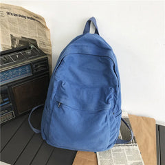 Female Travel Shoulder Bags Harajuku College Students Washed Canvas Backpacks