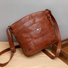 Soft Leather Women's Shoulder Bag Retro Crossbody Bags