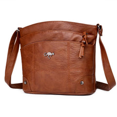 Soft Leather Women's Shoulder Bag Retro Crossbody Bags