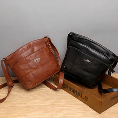 Soft Leather Women's Shoulder Bag Retro Crossbody Bags