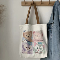 Women's Canvas Shoulder Bag Harajuku Ulzzang Large Capacity