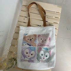 Women's Canvas Shoulder Bag Harajuku Ulzzang Large Capacity