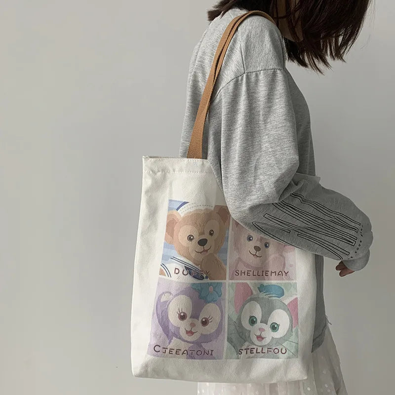 Women's Canvas Shoulder Bag Harajuku Ulzzang Large Capacity
