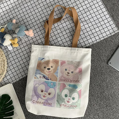 Women's Canvas Shoulder Bag Harajuku Ulzzang Large Capacity