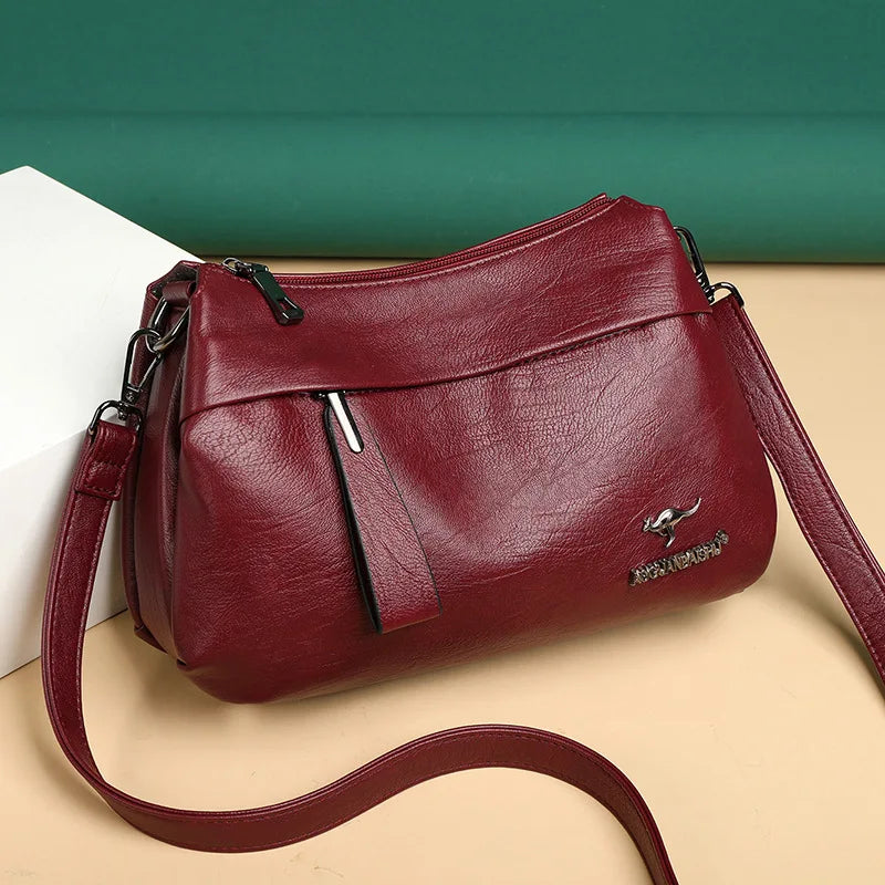 Soft Leather Crossbody Bags for Women Large Capacity Shoulder Bags