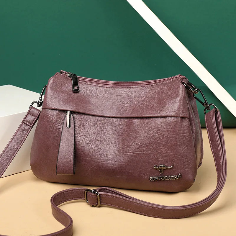 Soft Leather Crossbody Bags for Women Large Capacity Shoulder Bags
