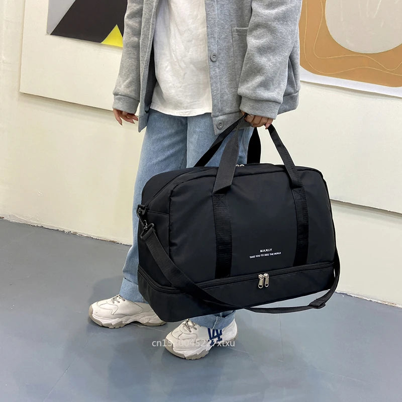 Sports Yoga Gym Handbag Nylon Luggage Crossbody Bag Men's Travel Bag