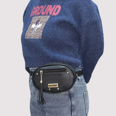 Women's Waist Bag Shoulder Messenger Tassel Chest Bag