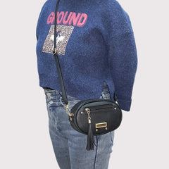 Women's Waist Bag Shoulder Messenger Tassel Chest Bag