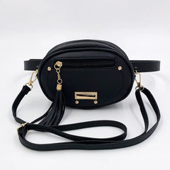 Women's Waist Bag Shoulder Messenger Tassel Chest Bag
