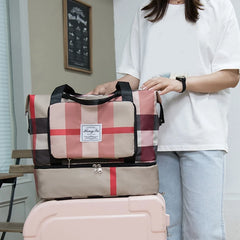 Foldable Duffle Bag Gym Tote Travel Shoulder Bags