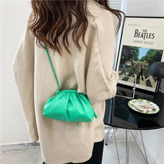 Vintage Clouds Bag PU Leather Shoulder Bag Crossbody Pack