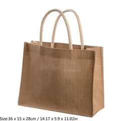 Durable Burlap Tote Shopping Bag Jute Reusable Grocery Bag