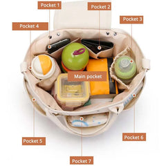 Durable Oxford Mommy Bag Baby Diaper Bag Travel Milk Bottle Handbag