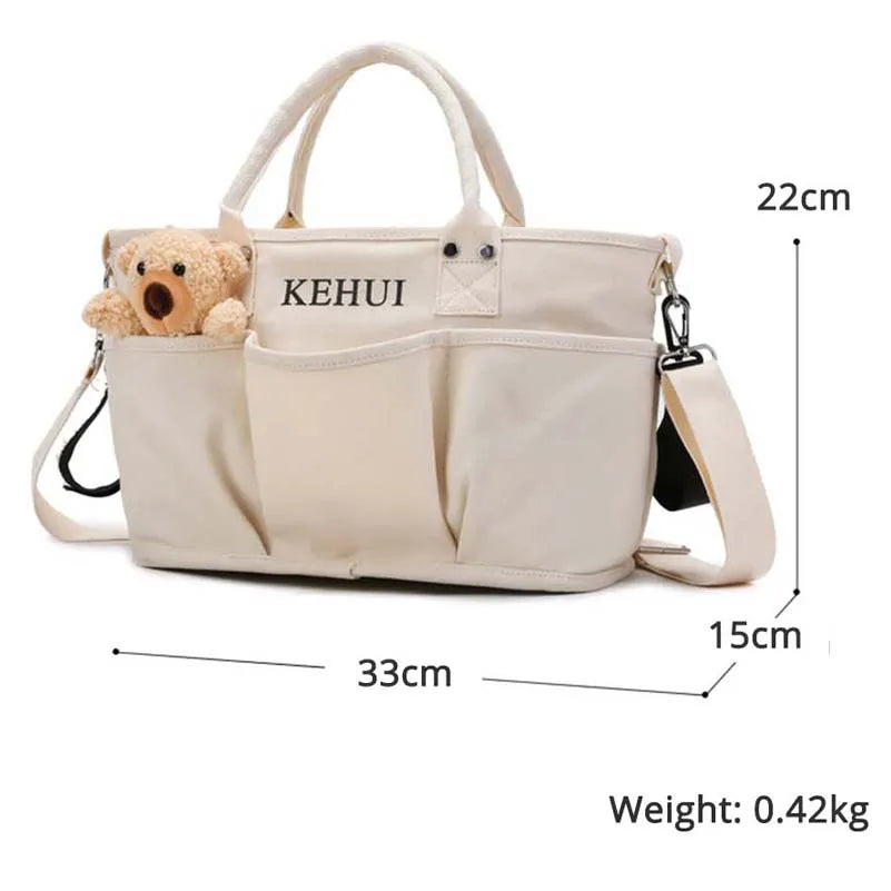 Durable Oxford Mommy Bag Baby Diaper Bag Travel Milk Bottle Handbag