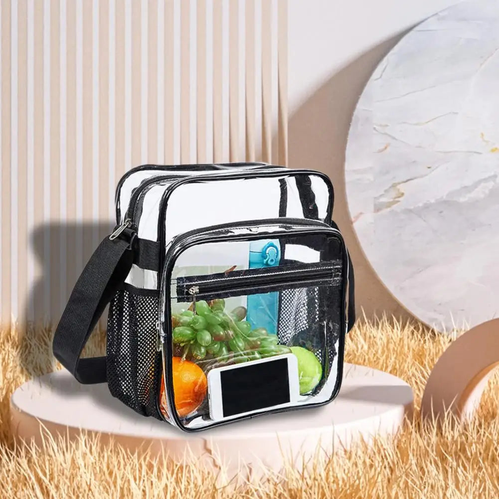 Clear Travel Bag Zipper Handbag Storage Tote Daily Collocation