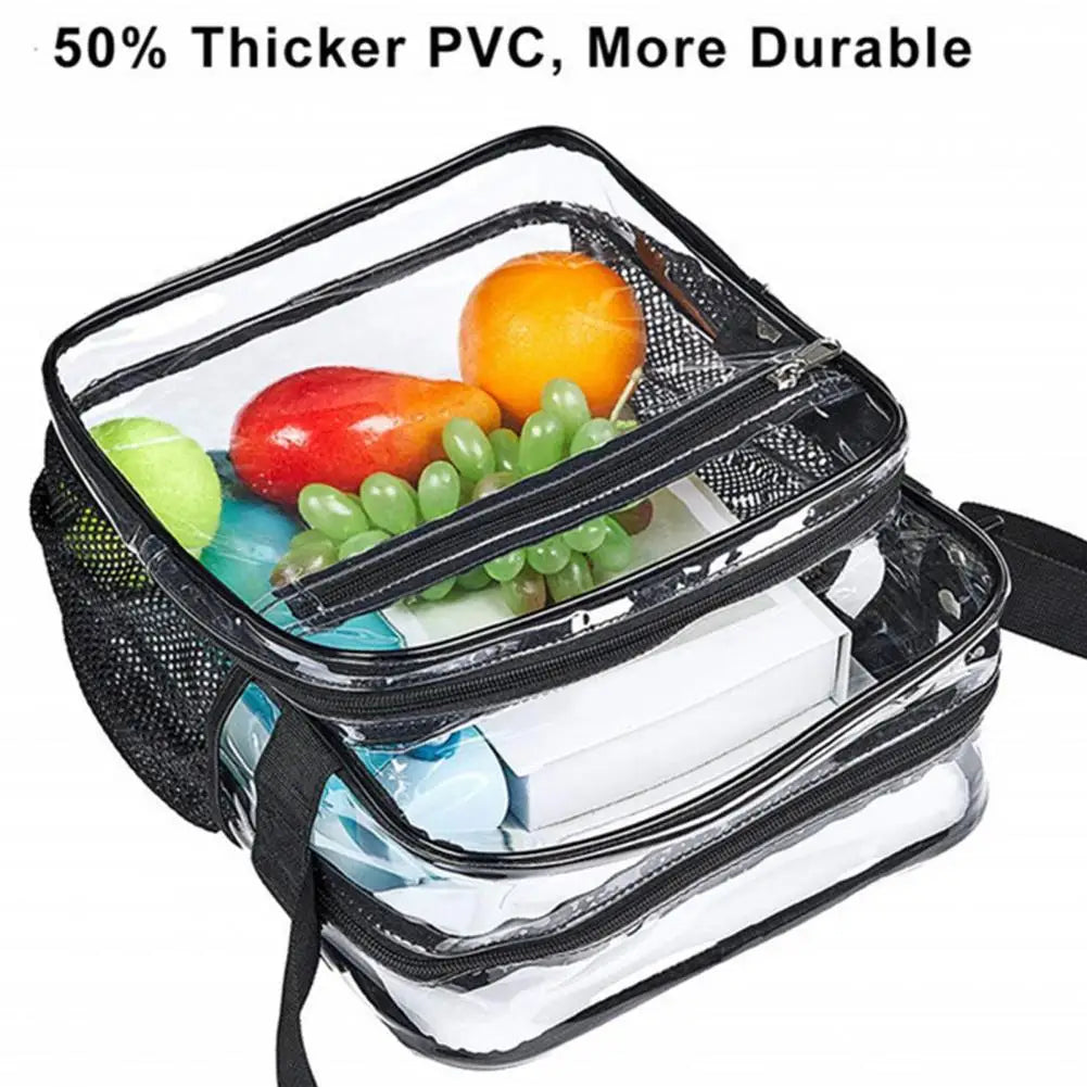 Clear Travel Bag Zipper Handbag Storage Tote Daily Collocation