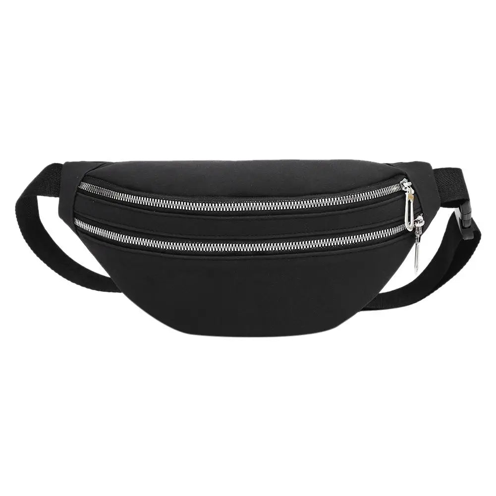 Women Suede Waist Belt Pack Zipper Shoulder Crossbody Bag