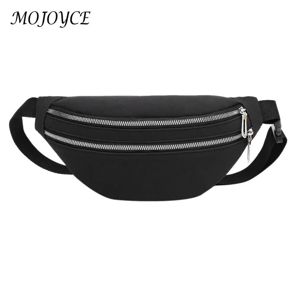 Women Suede Waist Belt Pack Zipper Shoulder Crossbody Bag