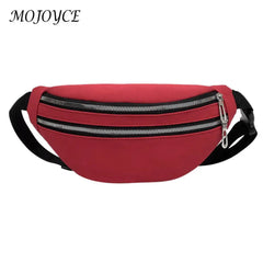 Women Suede Waist Belt Pack Zipper Shoulder Crossbody Bag