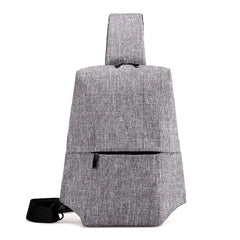 Dxyizu Nylon Mens Chest Bag Travel Crossbody Shoulder Casual Dark Gray